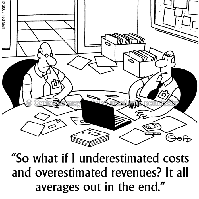 Cartoon about financial