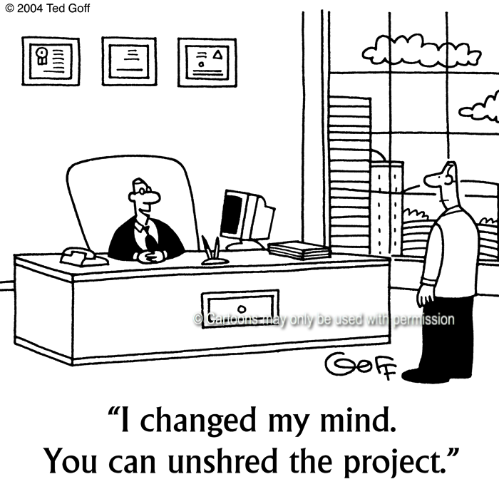 Cartoon about management
