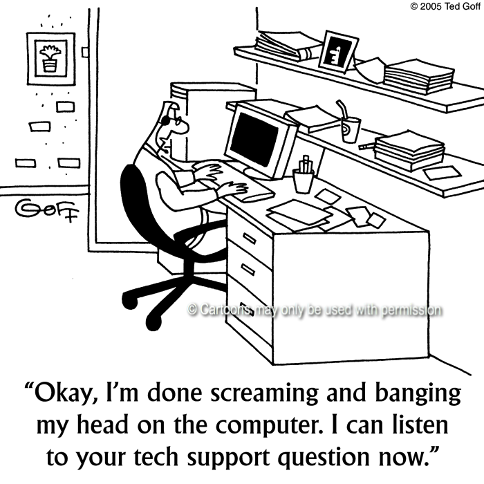 Cartoon about computer