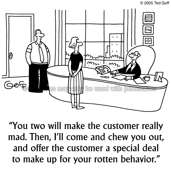 Cartoon about sales