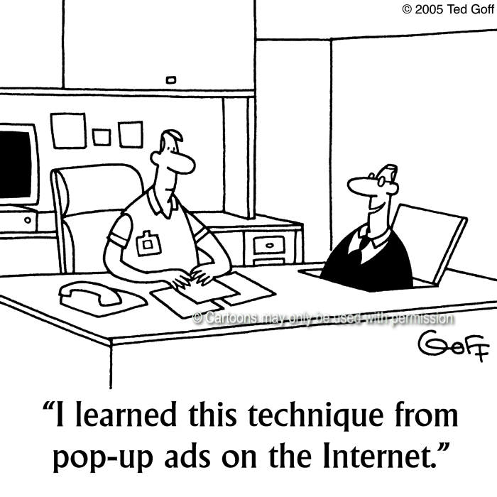 Cartoon about computer