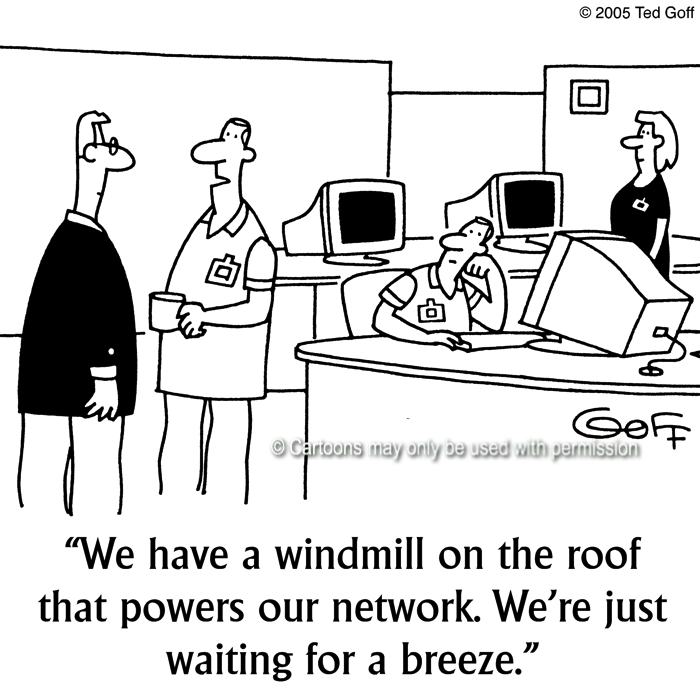 Cartoon about computer