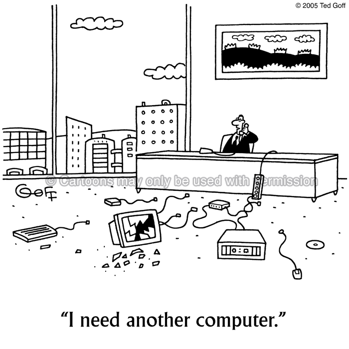 Cartoon about computer