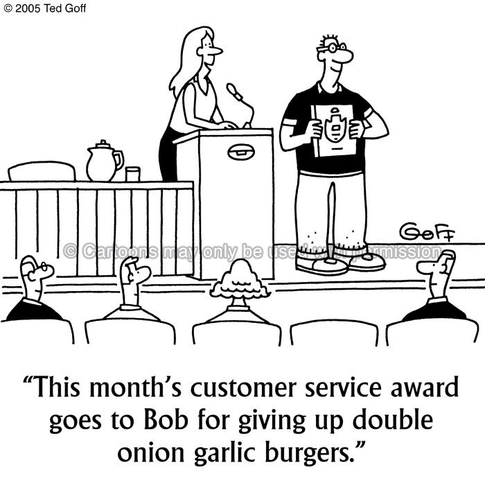 Cartoon about customer service