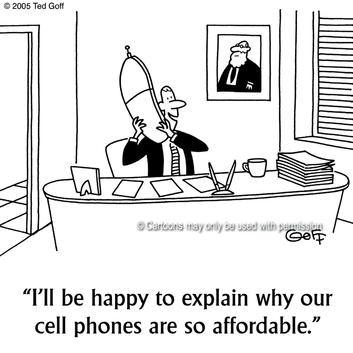 Cartoon about telephone