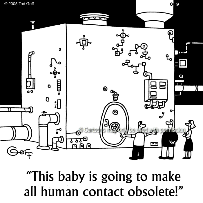 Cartoon about computer