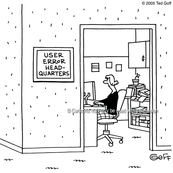 Cartoon about computer
