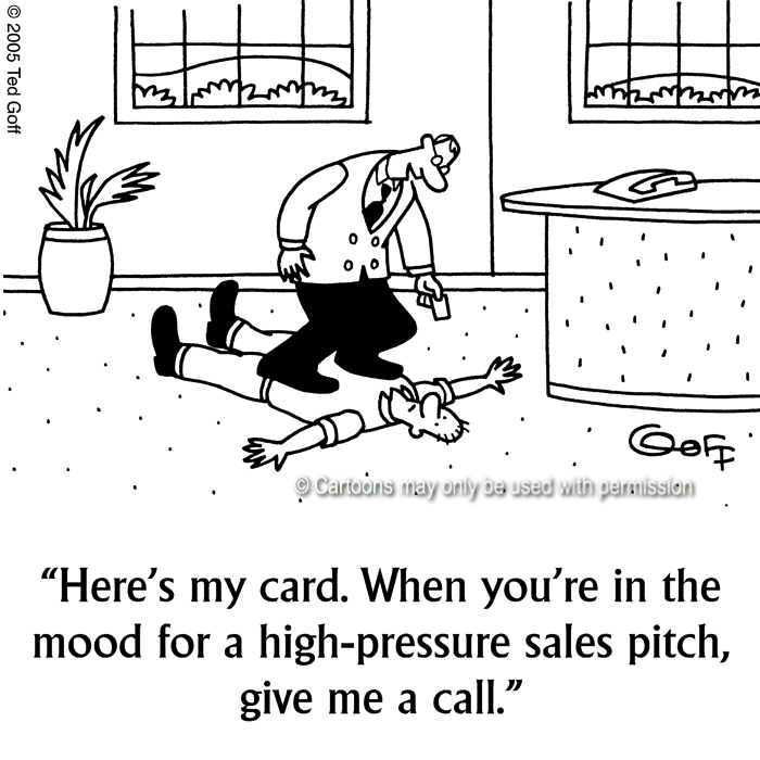 Cartoon about sales