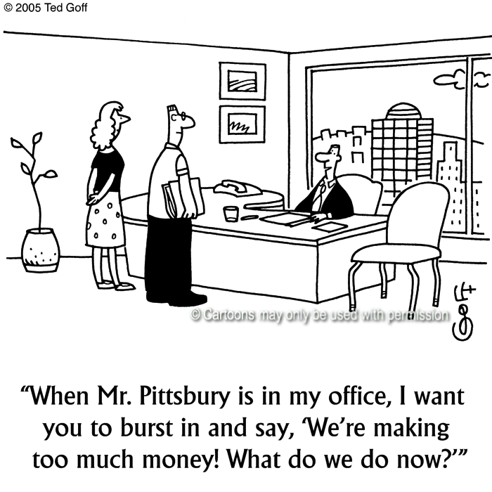 Cartoon about financial