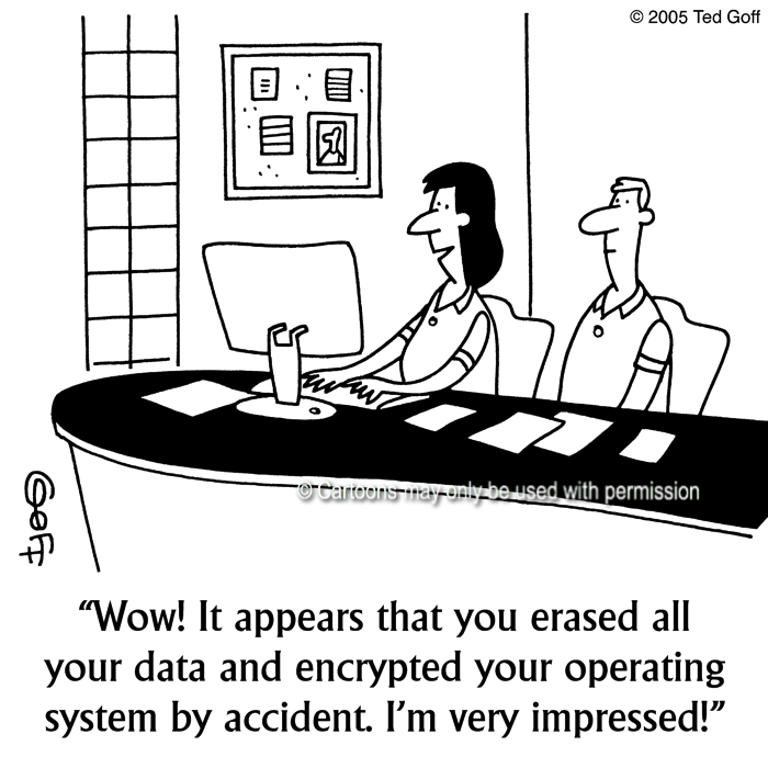 Cartoon about computer