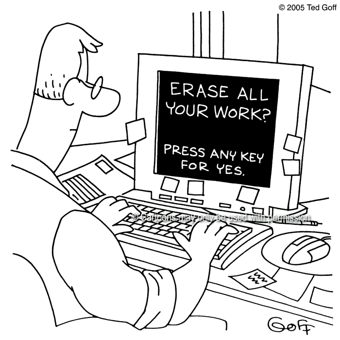 Cartoon about computer