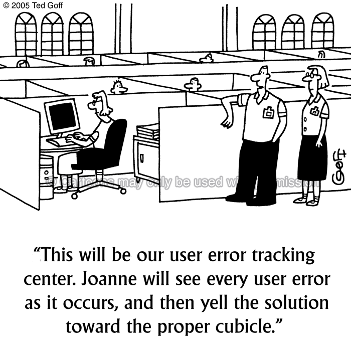 Cartoon about computer