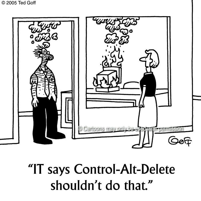 Cartoon about computer