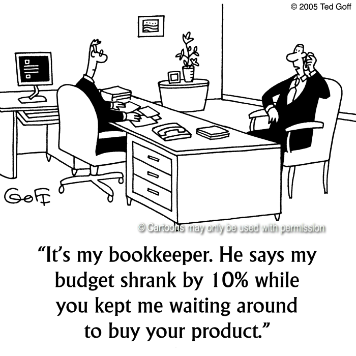 Cartoon about sales