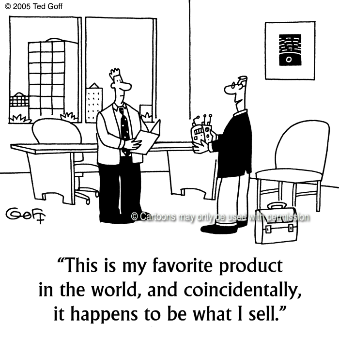 Cartoon about sales