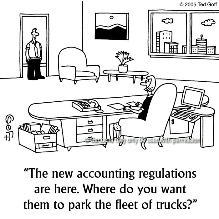 Cartoon about financial