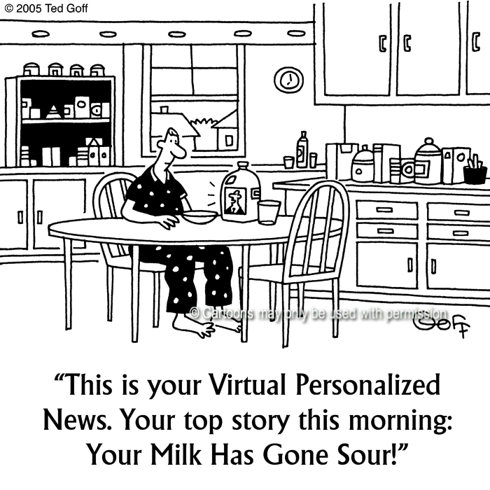 Cartoon about computer