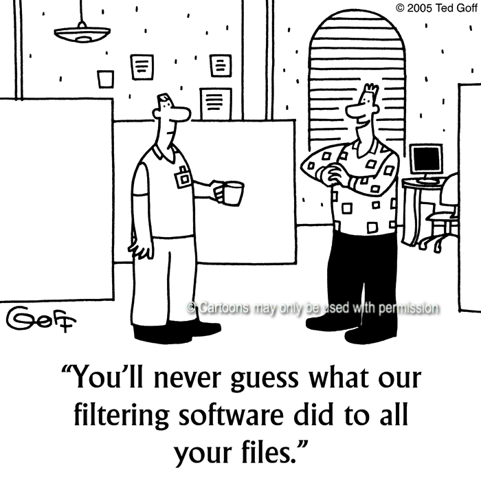 Cartoon about computer