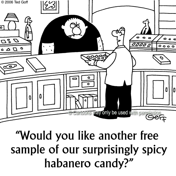 Cartoon about retail