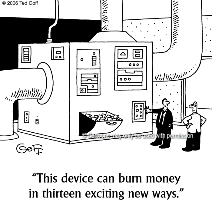 Cartoon about financial