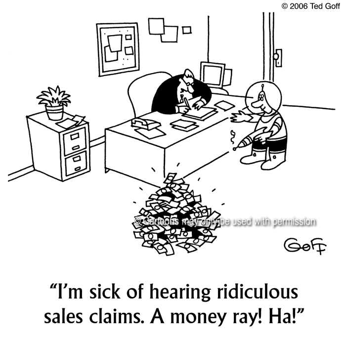 Cartoon about sales