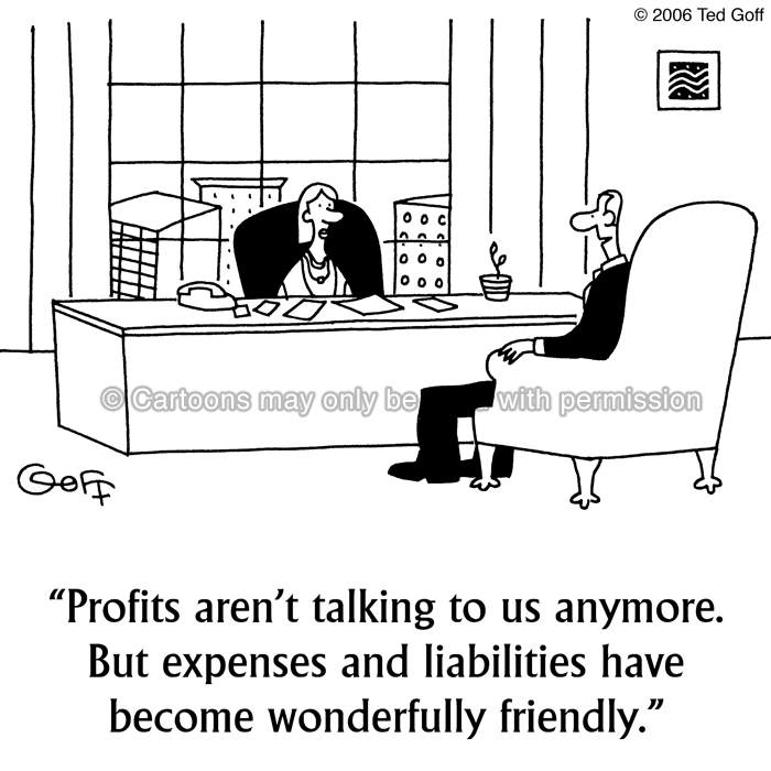 Cartoon about financial