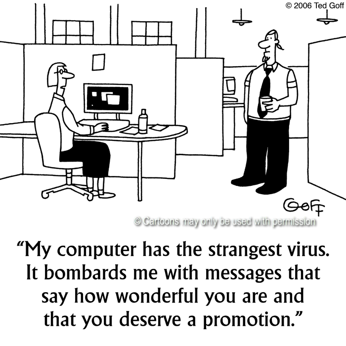 Cartoon about computer
