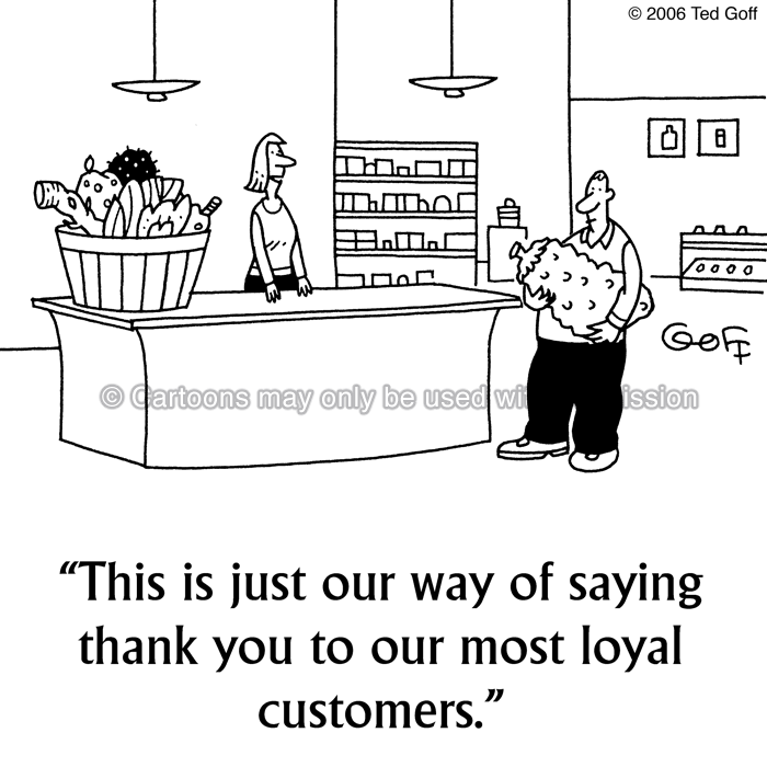 Cartoon about customer service