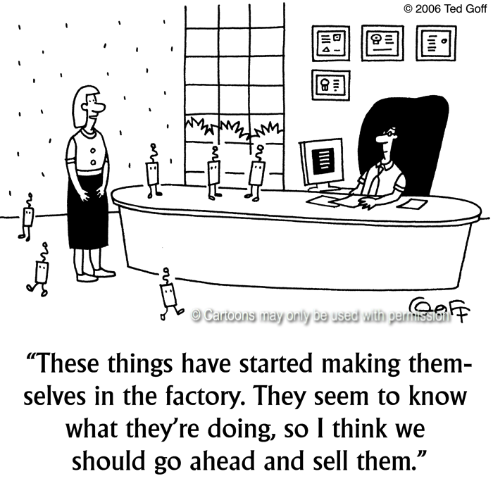 Cartoon about computer
