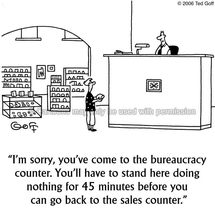 Cartoon about retail