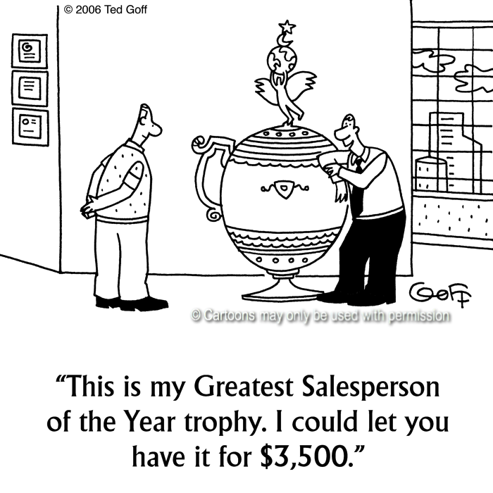 Cartoon about sales