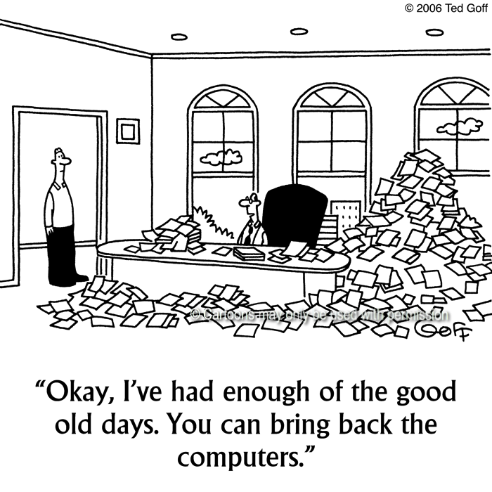 Cartoon about computer