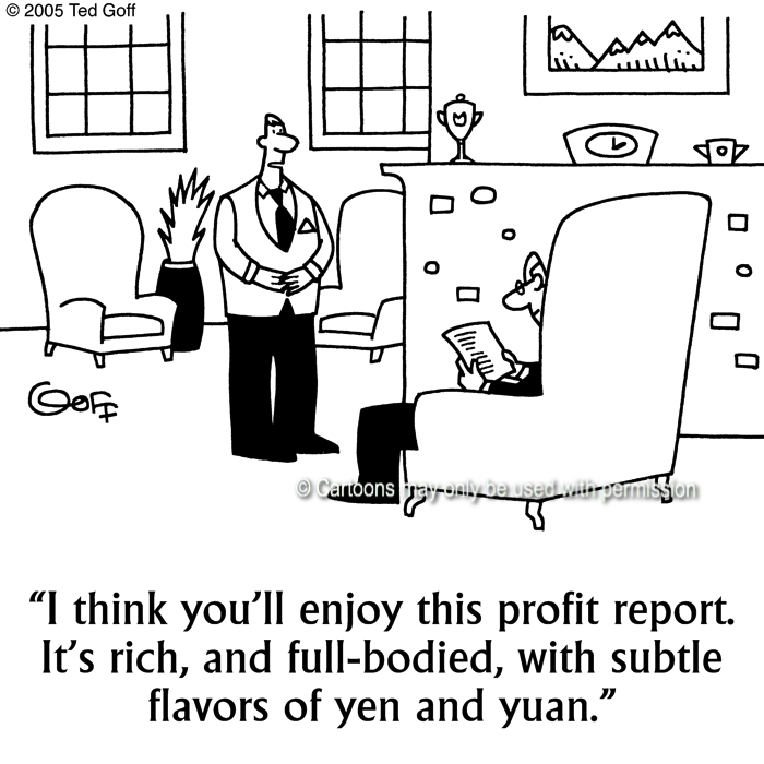 Cartoon about financial