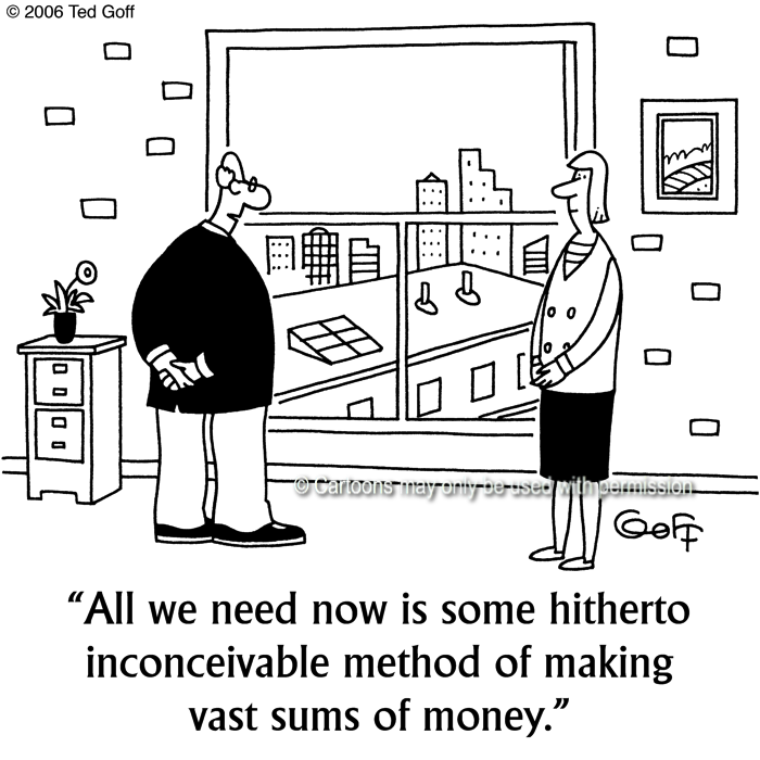 Cartoon about financial