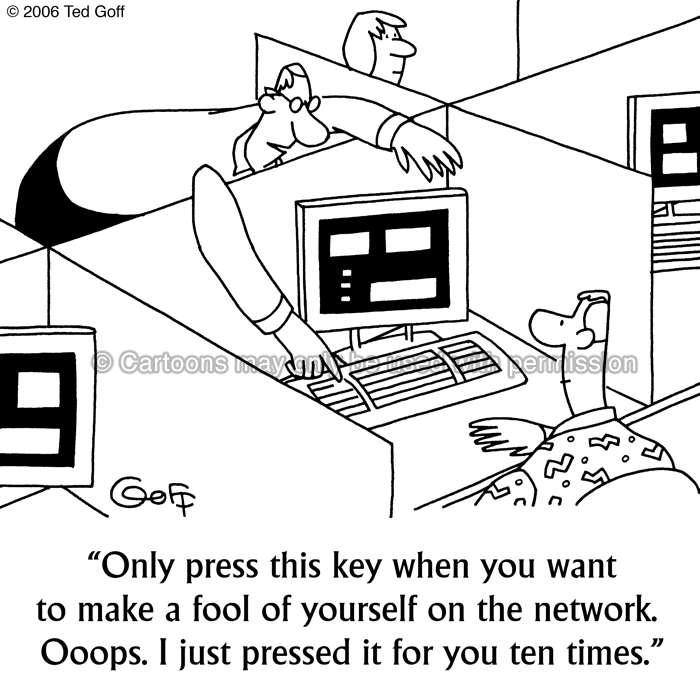 Cartoon about computer