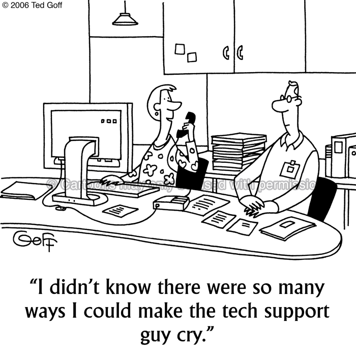 Cartoon about computer