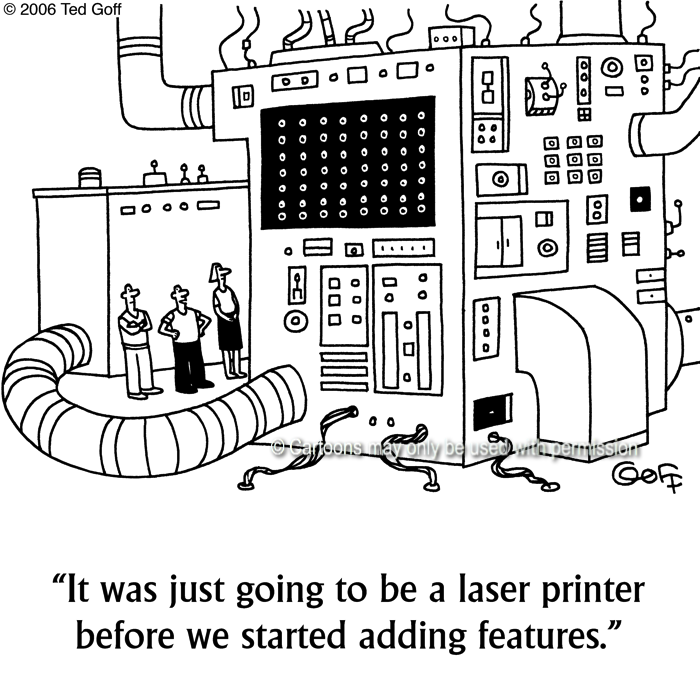 Cartoon about computer