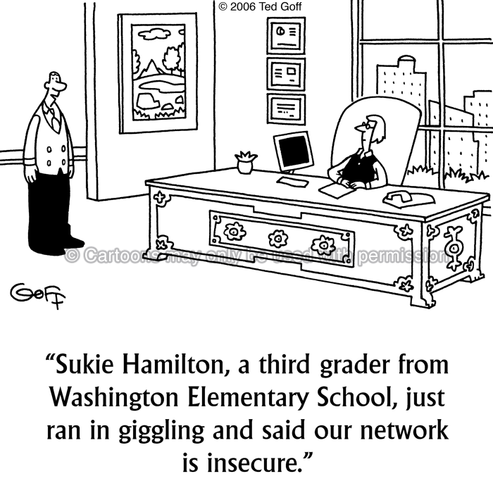 Cartoon about computer