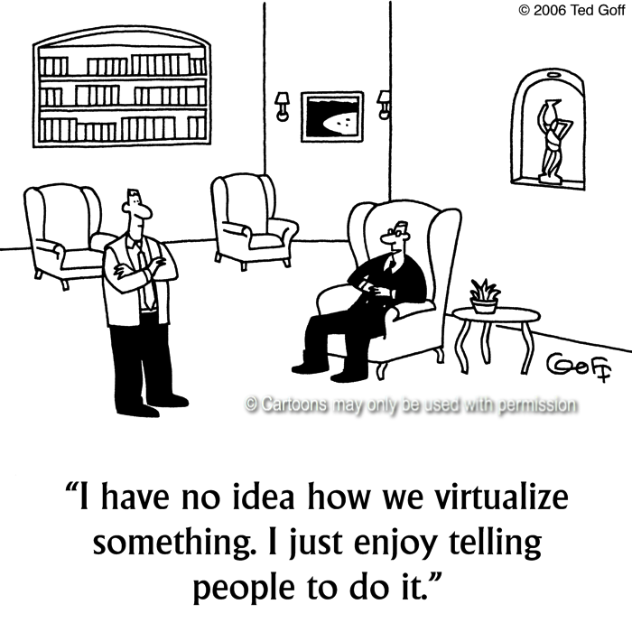 Cartoon about computer