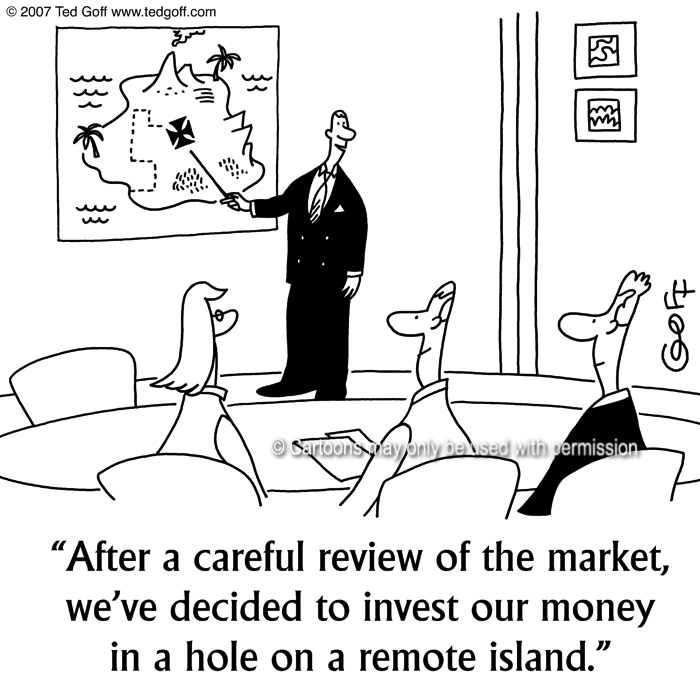Cartoon about financial