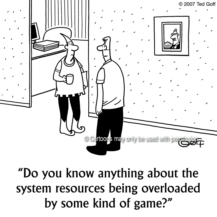 Cartoon about computer