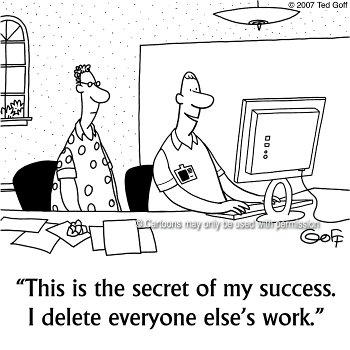 Cartoon about computer