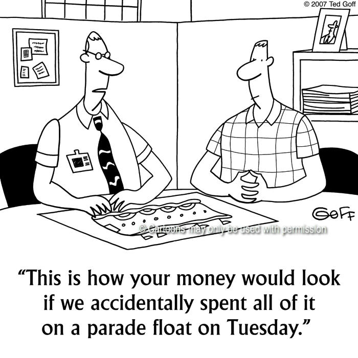 Cartoon about financial