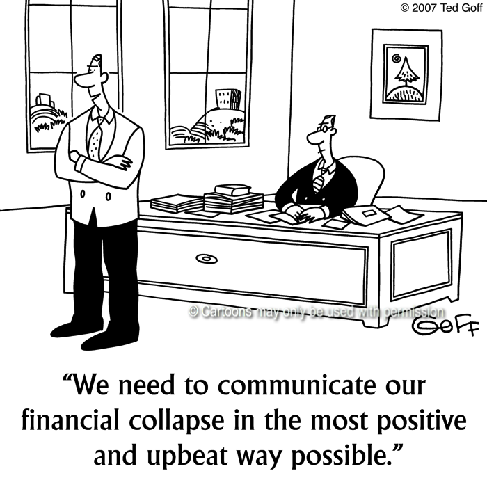 Cartoon about financial