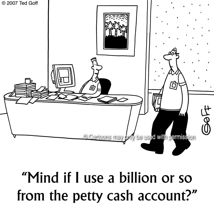 Cartoon about financial