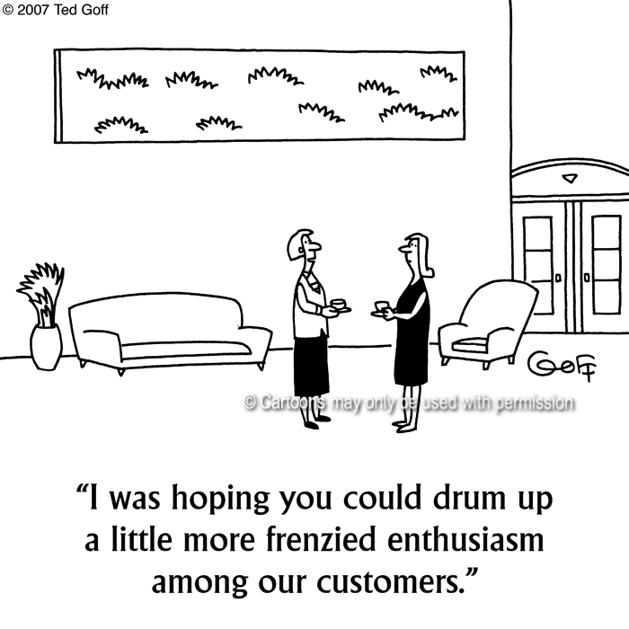 Cartoon about sales