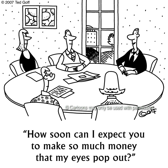 Cartoon about financial