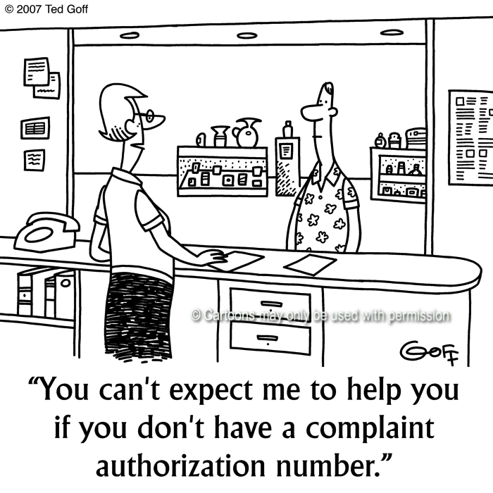 Cartoon about customer service