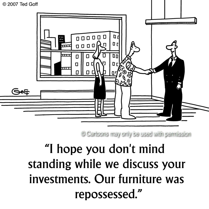Cartoon about financial