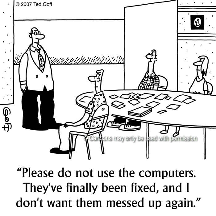 Cartoon about computer